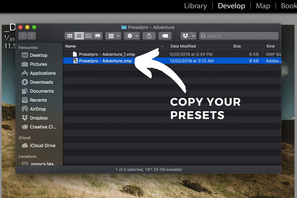 A printscreen showing step 2 of the process.
